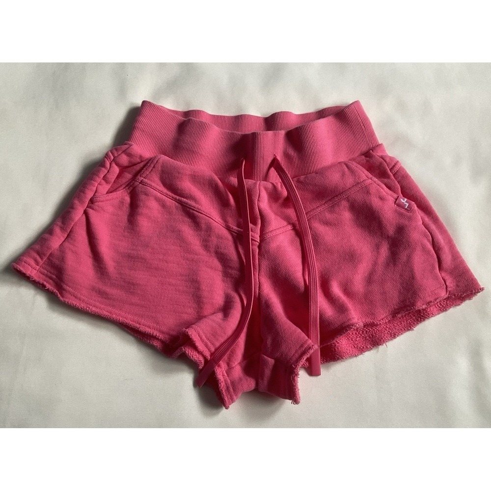 Joy Lab Women's XS Pink Lounge Sweat Shorts Drawstring Cotton Stretch Pockets